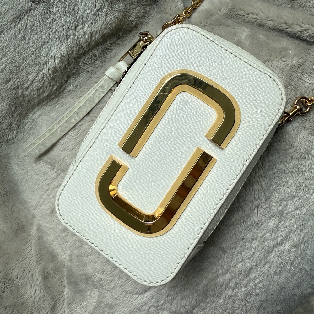 Marc Jacobs White and Gold Crossbody Bag